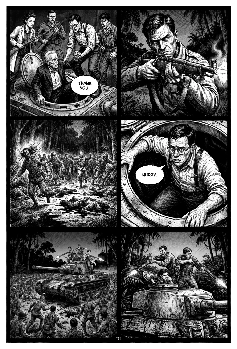 No Dawn for the Living — interior artwork
